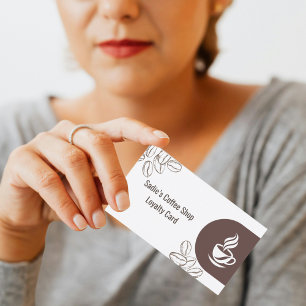 Professional Coffee Shop Loyalty Card Custom