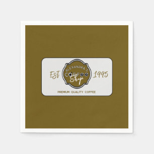 Professional Coffee Shop Personalized Logo Napkin