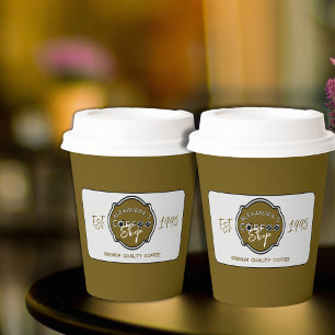 Professional Coffee Shop Personalized Logo Paper Cups