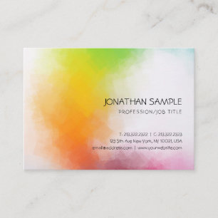 Professional Colourful Abstract Art Elegant Colour Business Card