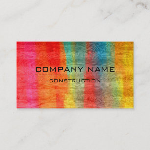Professional Colourful Modern Wood Look #10 Business Card
