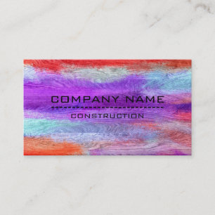 Professional Colourful Modern Wood Look #8 Business Card