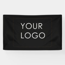 Professional Company Business Logo Only Black Banner
