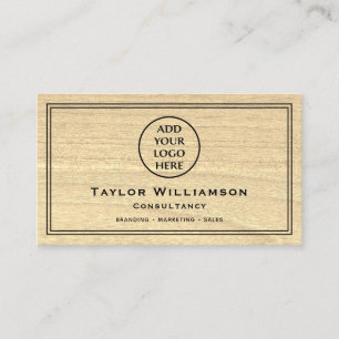 Professional Company Business Logo Timber Themed Card