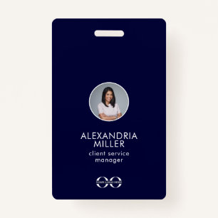 Professional Company Employee QR Code Badge