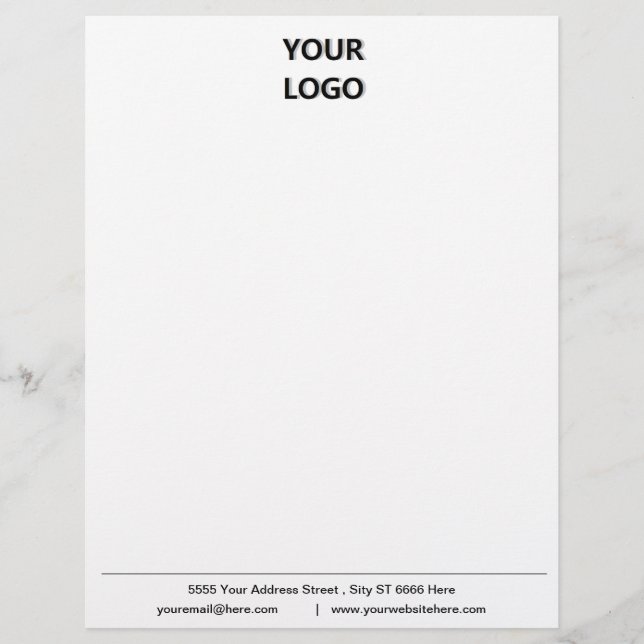 Professional Company Letterhead Template with Logo (Front)