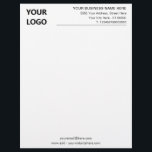 Professional Company Letterhead with Logo and Text<br><div class="desc">Custom Font and Colours - Your Business Letterhead with Logo - Add Your Logo - Image / Business Name - Company / Address - Contact Information / more - Resize and move or remove and add elements / image with Customization tool. Coose font / size / colour ! Good Luck...</div>