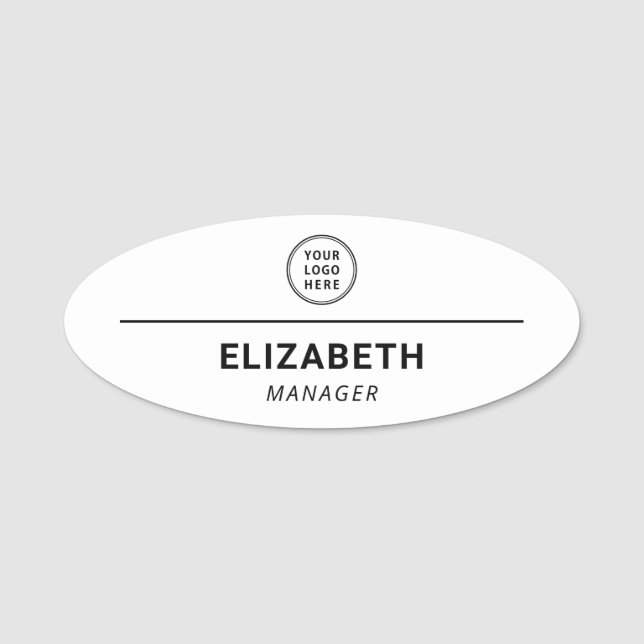 Professional Company Logo Name Tag (Front)