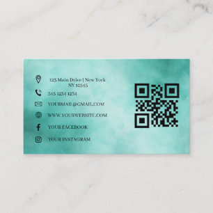 Professional Company Logo QR Code Business Card