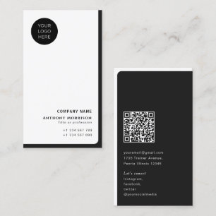 Professional Company networking logo QR code Business Card