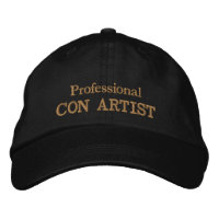 Professional CON ARTIST embroidered trucker hat