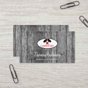 Professional Construction and Carpenter Wood Plane Business Card