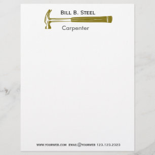 Professional Construction Builder Carpenter Letterhead