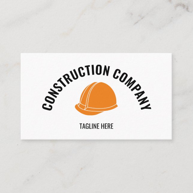 Professional Construction Contractor Builder Metal Business Card (Front)