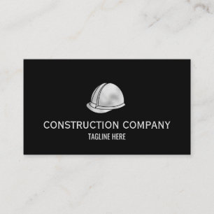 Professional Construction Contractor Builder Metal Business Card