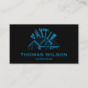 Professional Construction Handyman Carpenter Tools Business Card