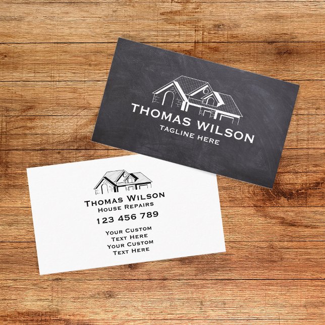 Professional Construction Handyman Carpenter Tools Business Card (Creator Uploaded)