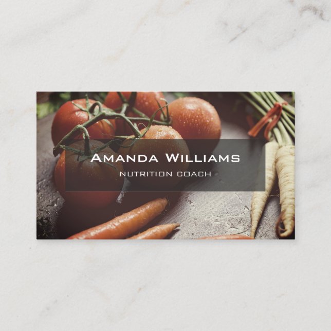 Professional Consultant Dietitian Nutrition Coach  Business Card (Front)