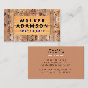 Professional Contractor - Looks like Rustic wood Business Card