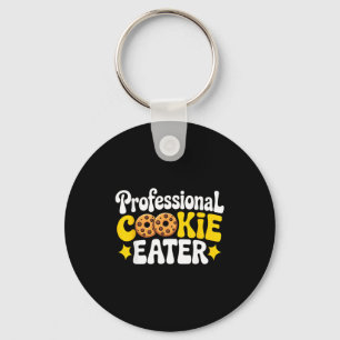 Professional Cookie Eater Cookie Lover Chocolate C Keychain