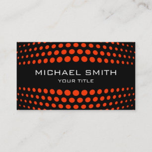 Professional Coquelicot Polka Dot Pattern Business Card