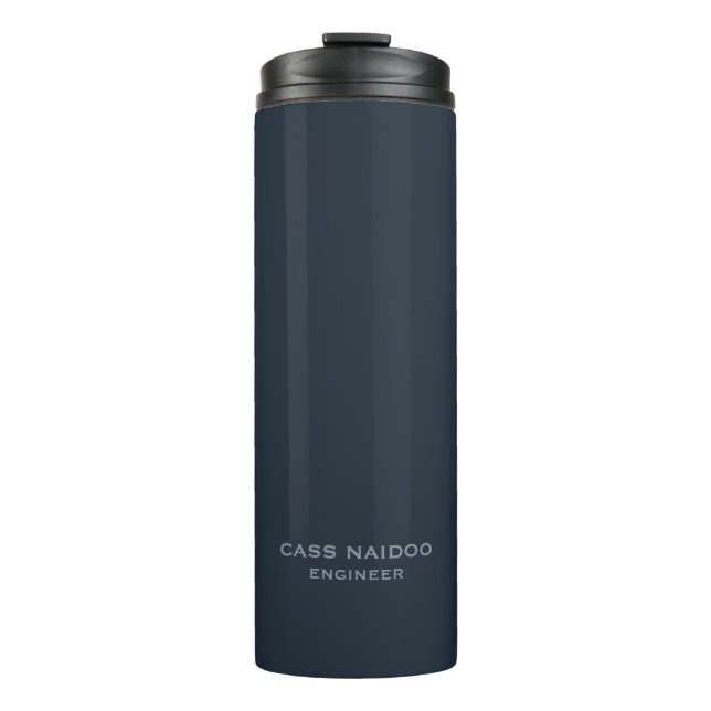 Professional corporate blue minimalist thermal tumbler (Front)