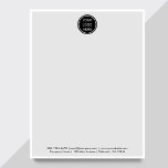 Professional Corporate Business Logo Mail Branded Letterhead<br><div class="desc">A "Simple Clean Company Logo Mail Border Letterhead" features a minimalist design with a clear, professional layout. The company logo is prominently displayed, complemented by a subtle border, ensuring a polished look. This letterhead is ideal for businesses seeking a straightforward, modern design for official communication, focusing on clarity and professionalism....</div>