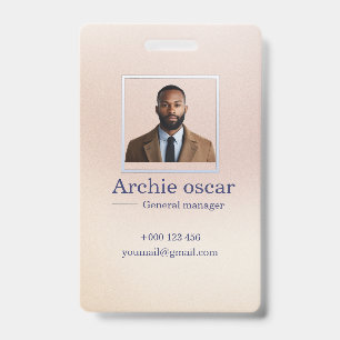 Professional Corporate Executive Photo Business Badge
