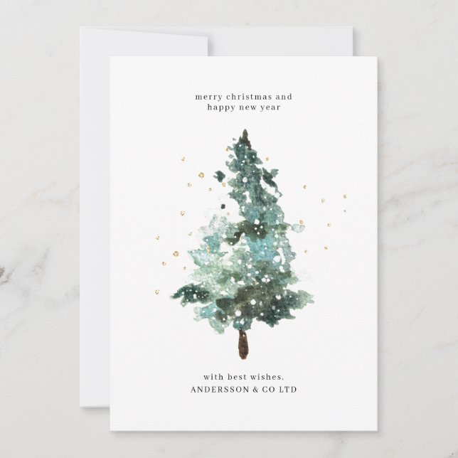 Professional Corporate Logo Holiday Greeting Card  (Front)