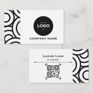 Professional Corporate Logo & QR Code Business Car Card