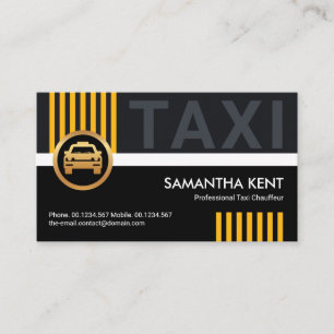 Professional Corporate Style Chauffeur Cab Driver Business Card