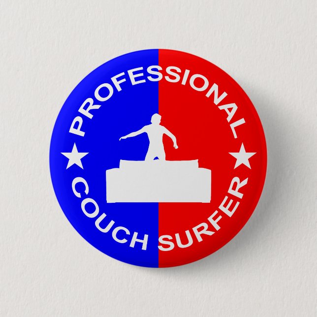 Professional Couch Surfer 2 Inch Round Button (Front)