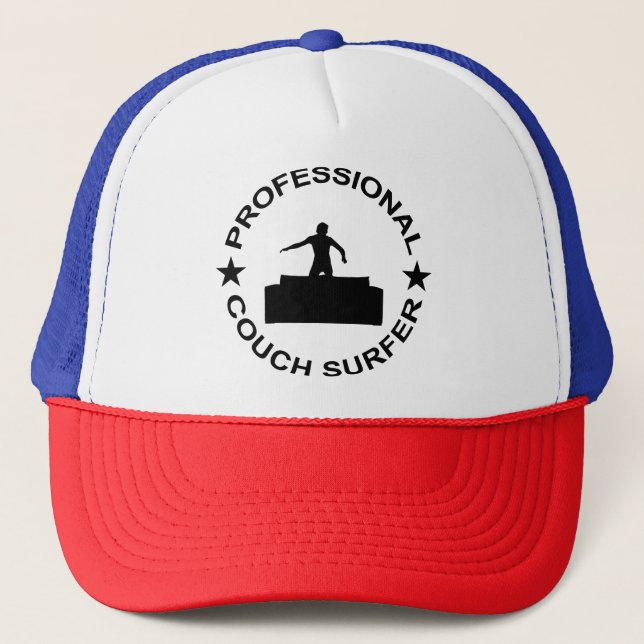 Professional Couch Surfer Trucker Hat (Front)