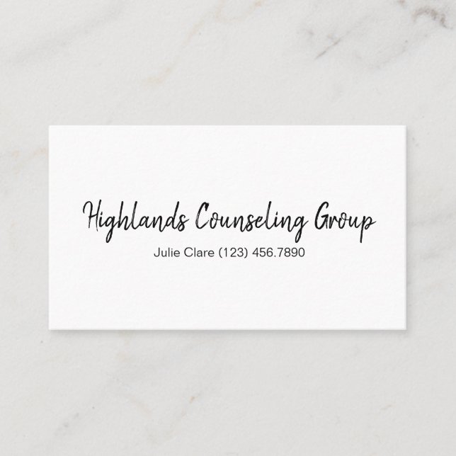 Professional Counseling Group Life Coach, Business Business Card (Front)