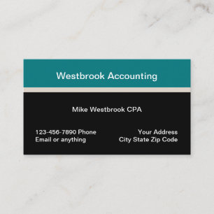 Professional CPA Accounting Business Card