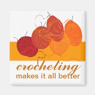 Professional Craft Artist Crocheting Hobby Magnet