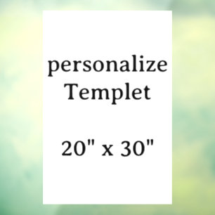 professional Create Your own 20" x 30" Portrait Window Cling