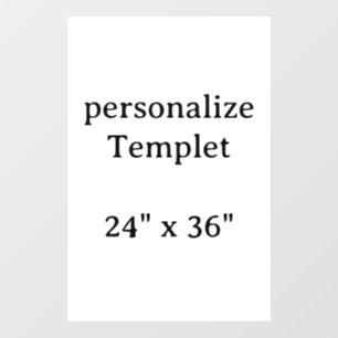 professional Create Your own 36" x 24" Portrait Window Cling