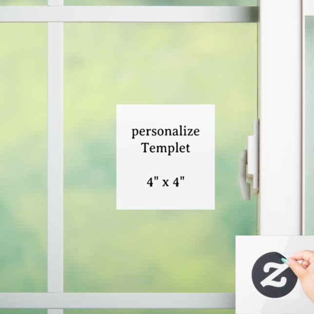 professional Create Your own 4" x 4" Square Window Cling (Home)