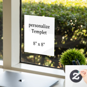 professional Create Your own 8" x 8" Square Window Cling