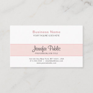 Professional Creative Design Elegant Pink Modern Business Card