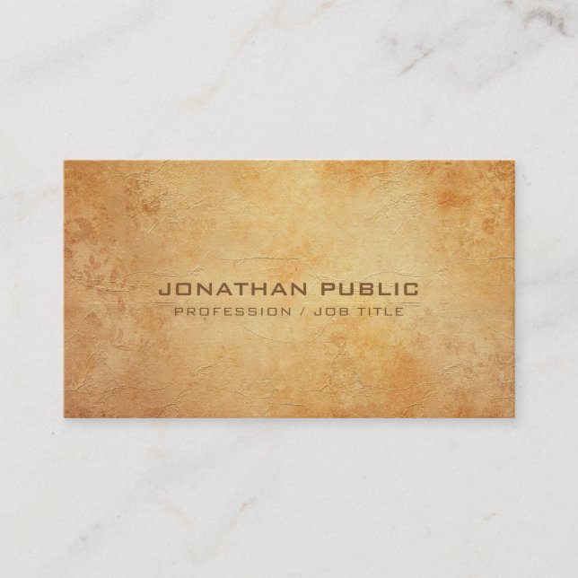 Professional Creative Historical Plain Luxury Business Card (Front)