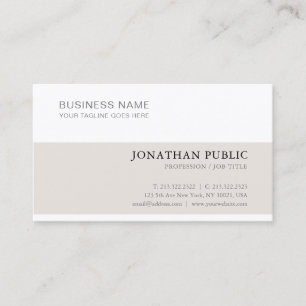 Professional Creative Modern Clean Plain De Luxe Business Card