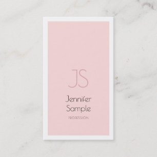 Professional Creative Monogram Design Clean Plain Business Card