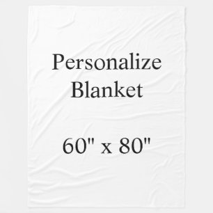 professional custom 60" x 80" fleece blanket