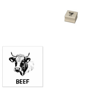 Professional Custom Beef Wedding Meal Choice   Rubber Stamp