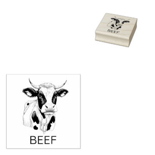 Professional Custom Beef Wedding Meal Choice   Rubber Stamp
