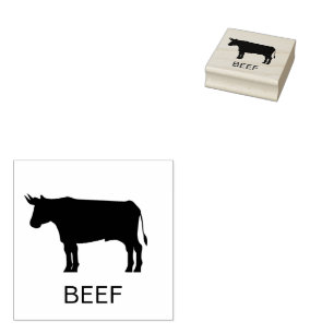 Professional Custom Beef Wedding Meal Choice   Rubber Stamp