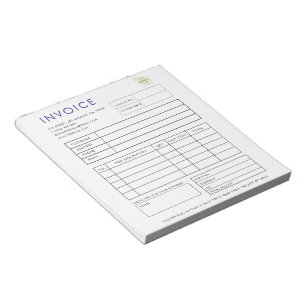 Professional Custom Business Invoice Notepad