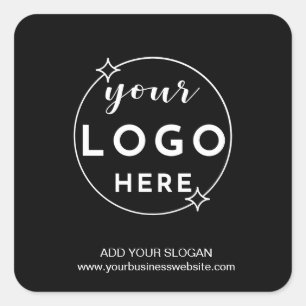 Professional Custom Business Logo Black Sticker